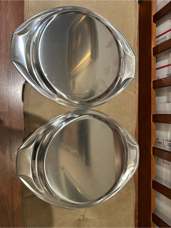 Other - Stainless Steel Serving Trays - Silver